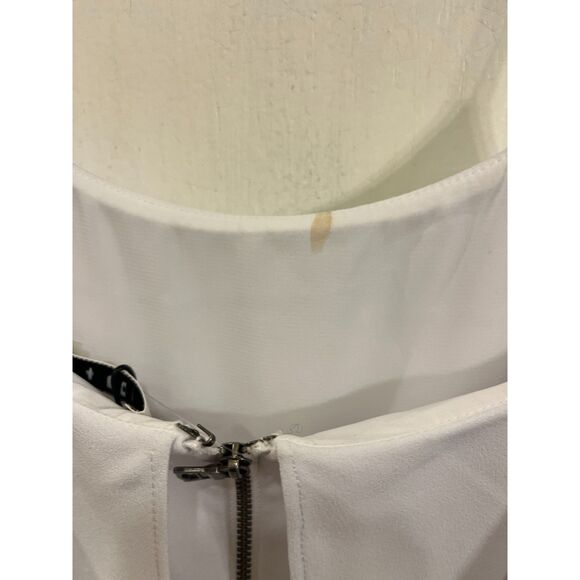 NWT Alice + Olivia White Spagetti Strap Y2K Mini Dress MSRP $295  Women's Size 2 - Picture 12 of 12